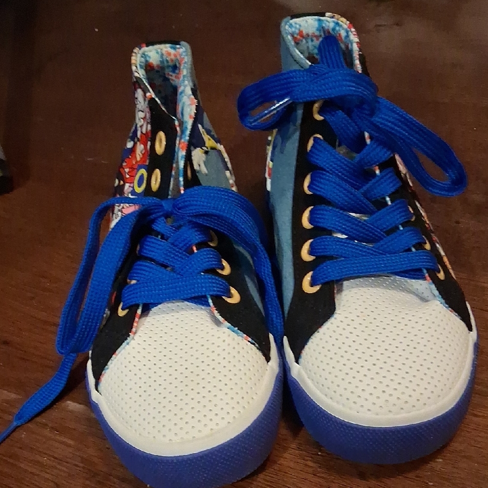 Colorful Kids High-Top Sneakers